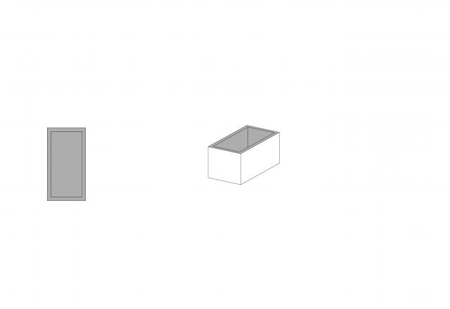 An interior space that is expressed as an enclosed stone prism following the analogies/ratios of the Mani structures